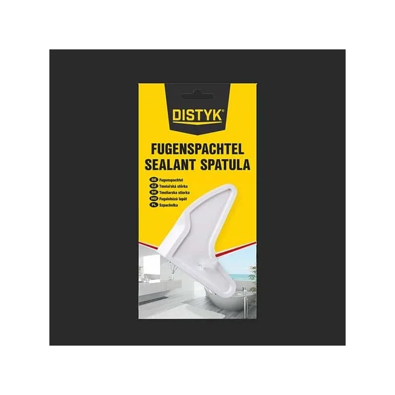 TMELAŘSKÁ STĚRKA Distyk / SEALANT FINISHING SPATULA, PAP karta, bílá, plastová Vysoce Kvalitní