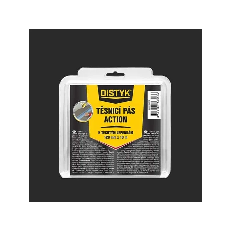 Expresní Doručení TĚSNICÍ PÁS ACTION Distyk, 120 mm x 5 m, šedý