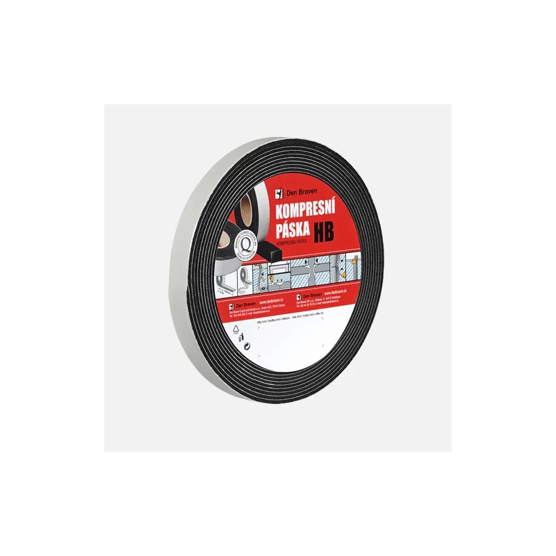 Den Braven Kompresní páska HB, 10 mm x 4 mm x 9 m, černá Časově Omezené