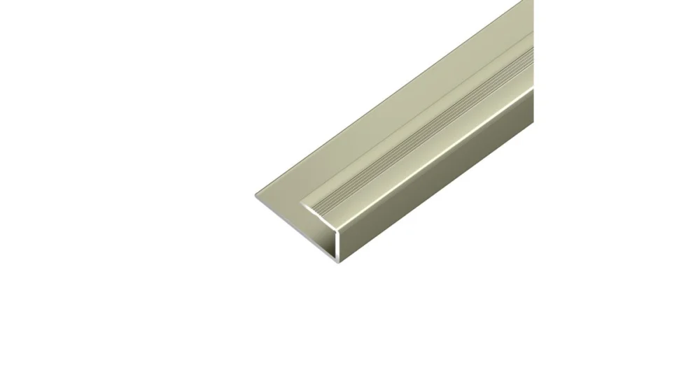 Novinka AP27/9 ukončovací lišta, pro laminát, hliník elox titan, 8,8 mm, 2,7 m