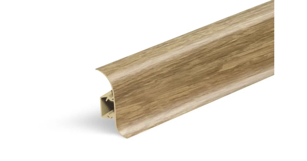 Super Cena AP28 soklová lišta NGF56, PVC dub Bourbon přírodní, 56 mm, 2,5 m