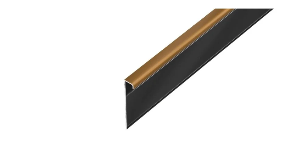 AP36 soklová lišta standard, pro koberec, PVC tmavě hnědá, 50 mm, 2,5 m Sleva