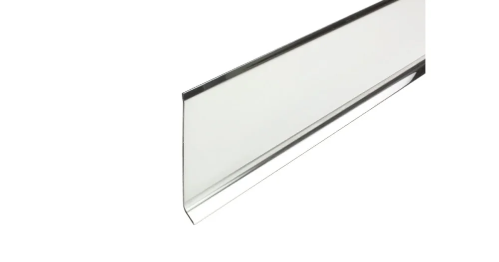 Levný AP39 soklová lišta na nalepení STANDARD, nerez V2A lesk, 100 mm, 2 m