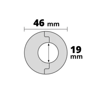 Akce AP54 rozeta, PVC buk, průměr: 19 mm, 2 ks