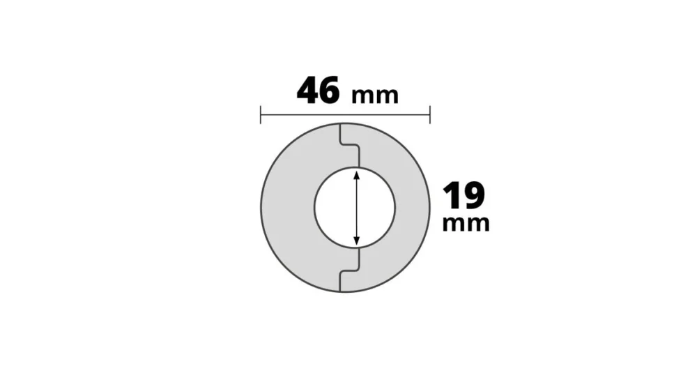 Akce AP54 rozeta, PVC buk, průměr: 19 mm, 2 ks