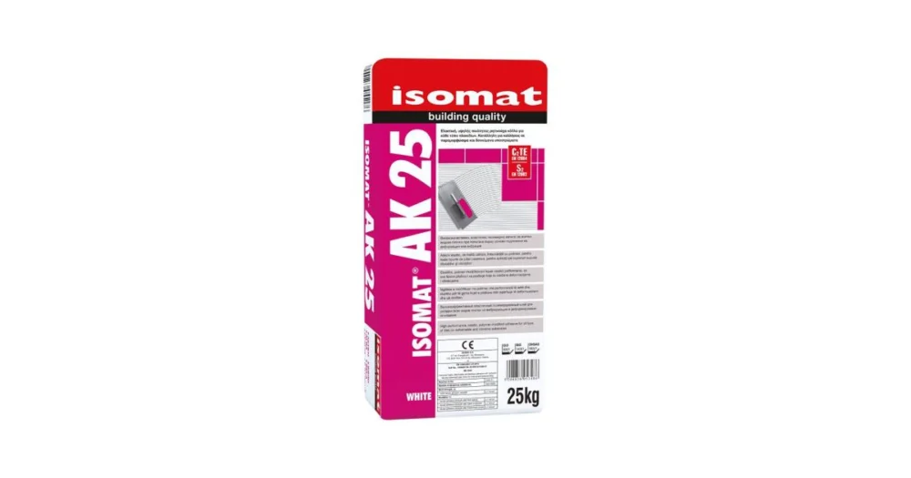 ISOMAT AK 25 Flexibilní polymerové lepidlo C2 TE S2, bílá, 25 kg Výprodej