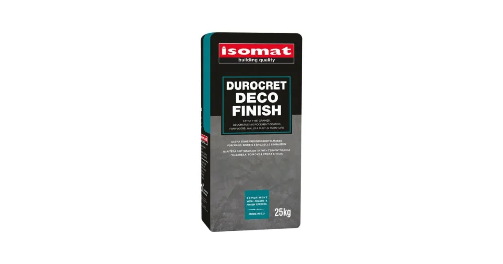 ISOMAT DUROCRET–DECO FINISH Mikrocementová dekorativní jemná stěrka, šedá, 25 kg Sleva