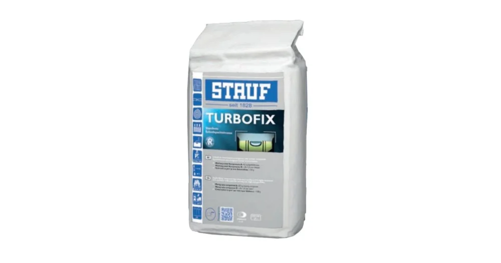 Novinka STAUF TURBOFIX Rychlá, extrémně jemná cementová opravná hmota šedá, 4,5 kg