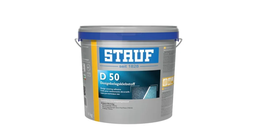 Odeslání Ihned STAUF D 50 Disperzní lepidlo vyztužené vlákny pro PVC a LVT šedá, 14 kg