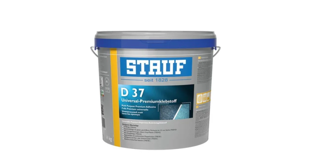 STAUF D 37 Prémiové disperzní a kontaktní, protipožární lepidlo na PVC, LVT, 14 kg Koupit Online