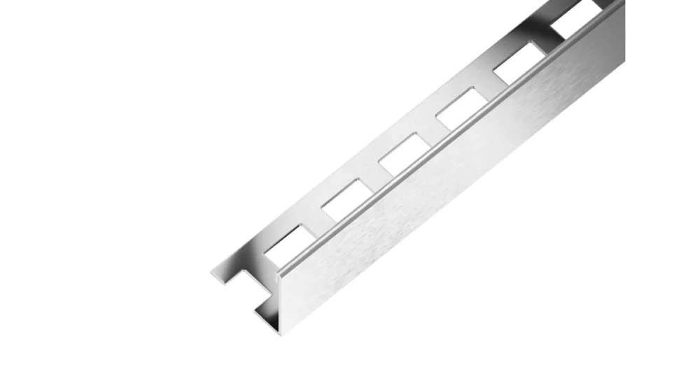 Cenově Výhodný SP1 ukončovací lišta L, nerez V2A kartáč, 22 mm, 3 m