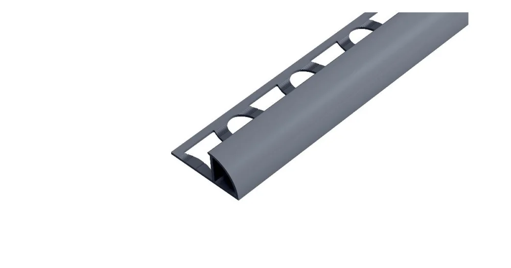 Autentický SP15 ukončovací lišta C, PVC cementově šedá, 8 mm, 2,5 m