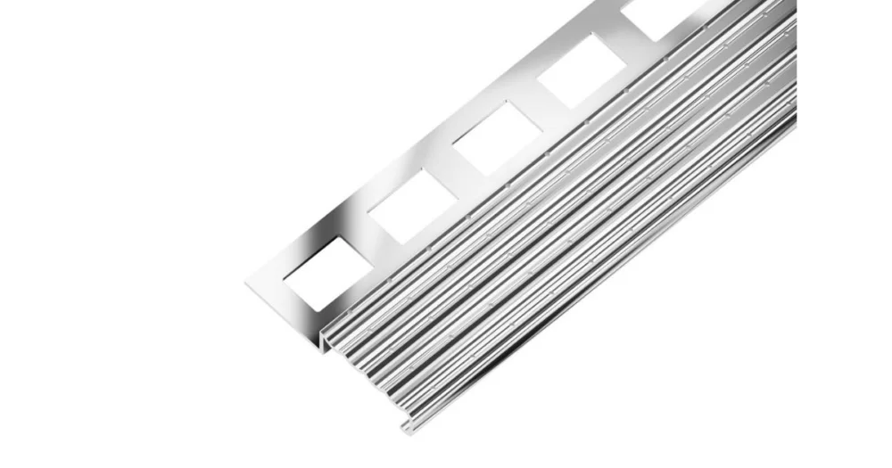 SP22/1 schodová lišta TREP-E, nerez lesk V2A protiskluz, 5 mm, 2,5 m Autentický
