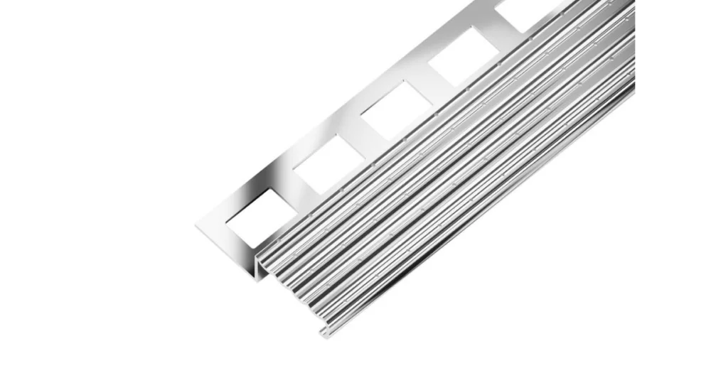 Bezpečná Platba SP22/1 schodová lišta TREP-E, nerez lesk V2A protiskluz, 8 mm, 2,5 m