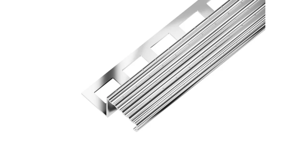 SP22/1 schodová lišta TREP-E, nerez lesk V2A protiskluz, 16 mm, 2,5 m Omezená Nabídka
