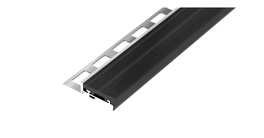 Nejlepší Volba SP25 schodová lišta STANDARD, hliník + guma černá, 11 mm, 2,5 m