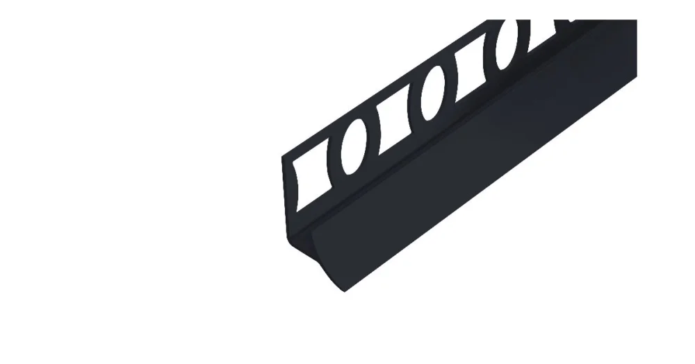 Levný VP8 sanitární vanová lišta, PVC černá, 9 mm, 2,5 m