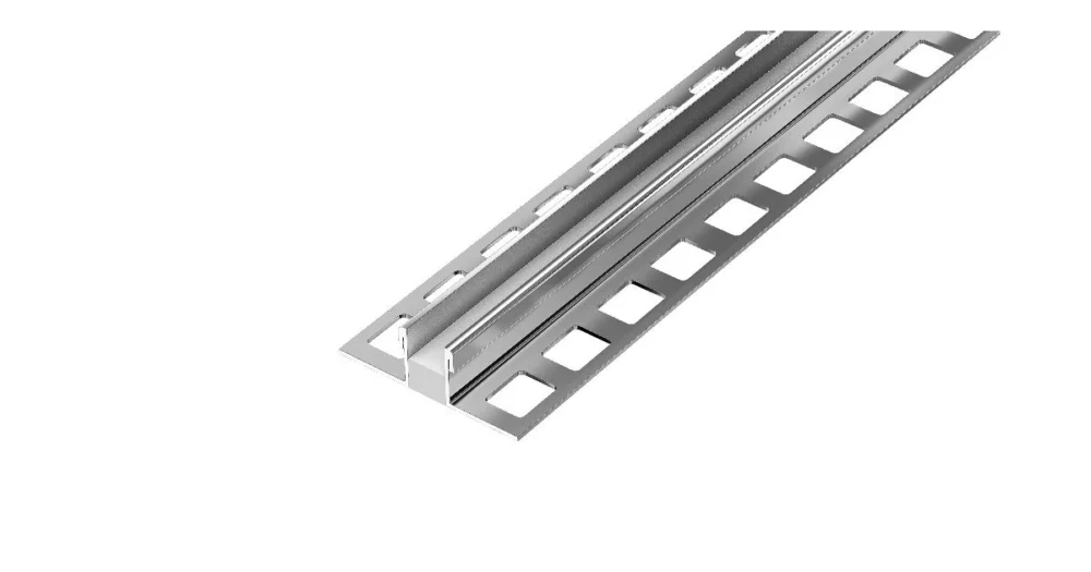 Značkový DL7/2 dilatační lišta bez výplně, nerez lesk V2A, 11 mm, 2,5 m