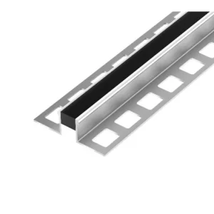 Akční Nabídka DL7/3 dilatační lišta s výplní 1/2 PU + 1/2 pryž, hliník černá, 8 mm, 2,5 m