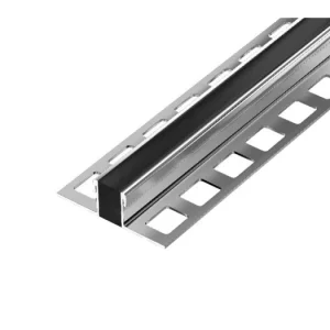 Akční Nabídka DL7/6 dilatační lišta s výplní, nerez lesk V2A+PU černá, 4,5 mm, 2,5 m