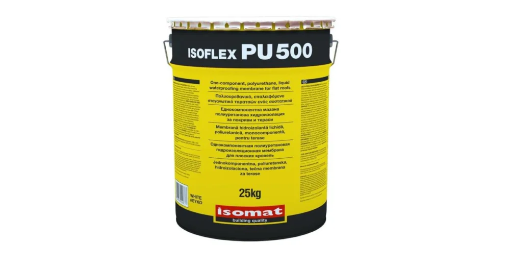 ISOMAT ISOFLEX-PU 500 THIXO Jednosložková tixotropní polyuretanová hydroizolace, bílá, 25 kg Ověřený