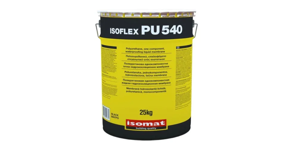 ISOMAT ISOFLEX-PU 540 Jednosložková polyuretanová hydroizolace, černá, 25 kg Jen Po Omezenou Doba