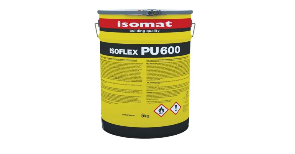 ISOMAT ISOFLEX-PU 600 Tekutá hydroizolace pro ploché střechy a balkóny, bílá, 5 kg Cenová Bomba