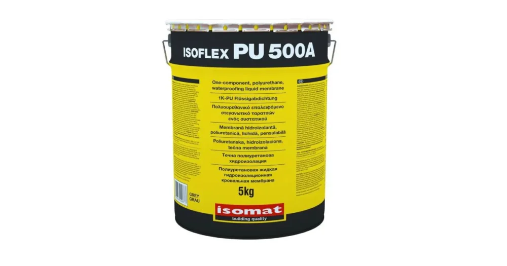 Časově Omezené ISOMAT ISOFLEX-PU 500A Jednosložková polyuretanová hydroizolace, šedá, 25 kg