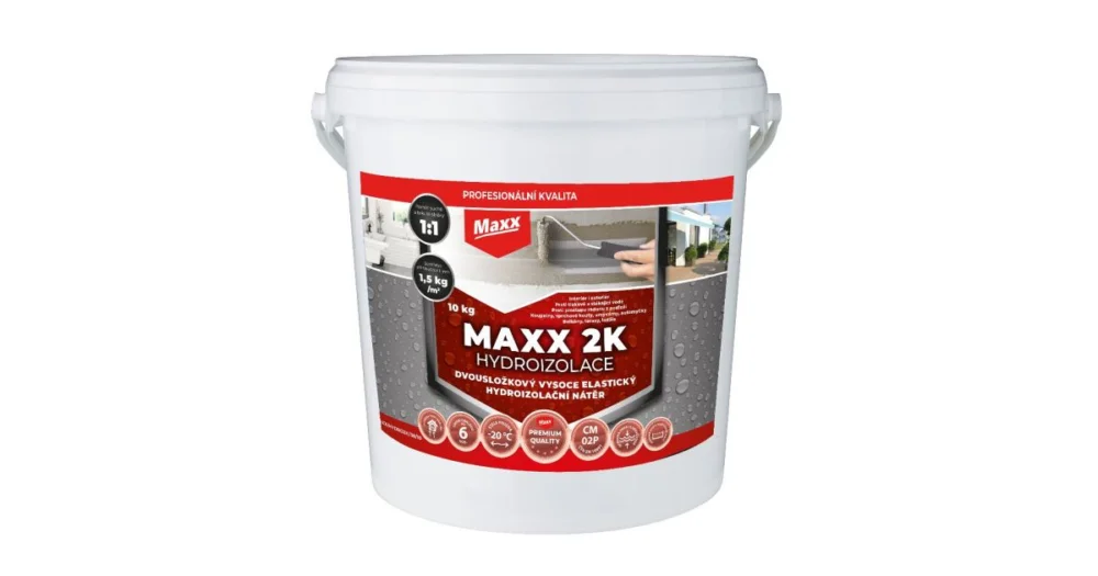 Doprava Zdarma MAXX 2K Hydroizolace, 10 kg, šedá