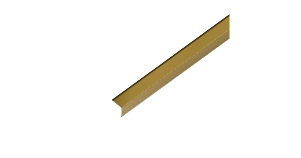 Doprava Zdarma EX1/W2 EXCELLENT k ochraně rohu s příhybem, nerez RAL1036 perleťová zlatá lesklá, 15x15 mm, 2,4 m