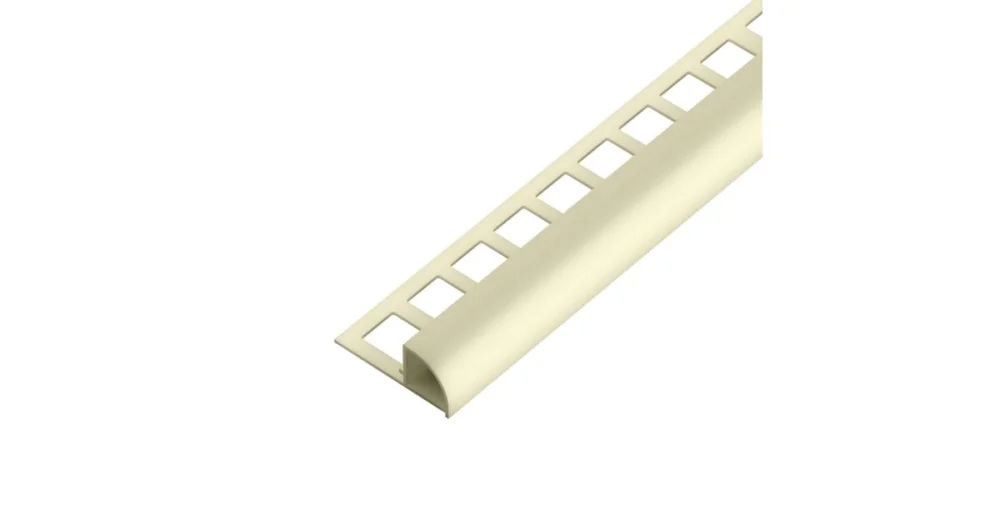 Víkendová Akce SP15/1 ukončovací lišta C, s vymezovačem, PVC slonová kost, 7 mm, 2,5 m