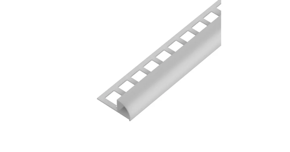 Akční Nabídka SP15/1 ukončovací lišta C, s vymezovačem, PVC šedá, 7 mm, 2,5 m