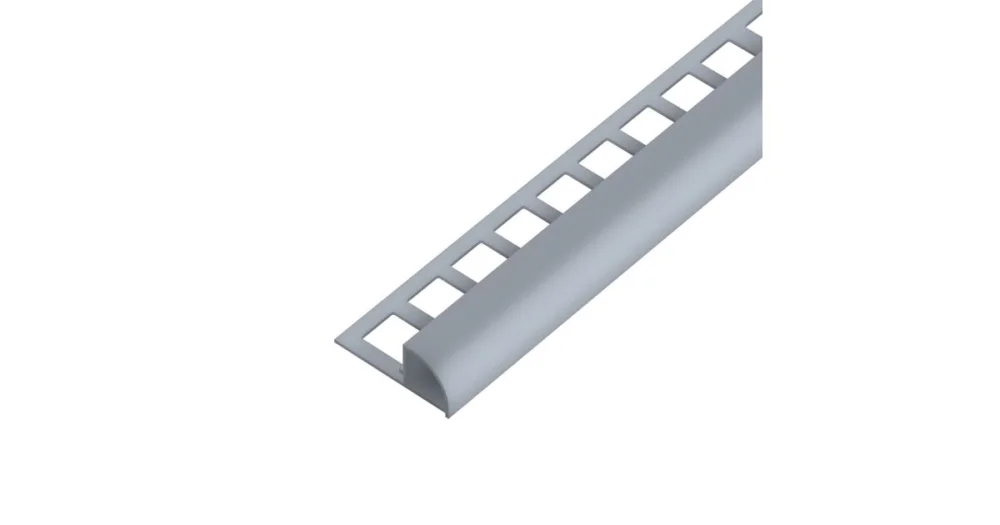 SP15/1 ukončovací lišta C, s vymezovačem, PVC tm. šedá, 8 mm, 2,5 m Sleva