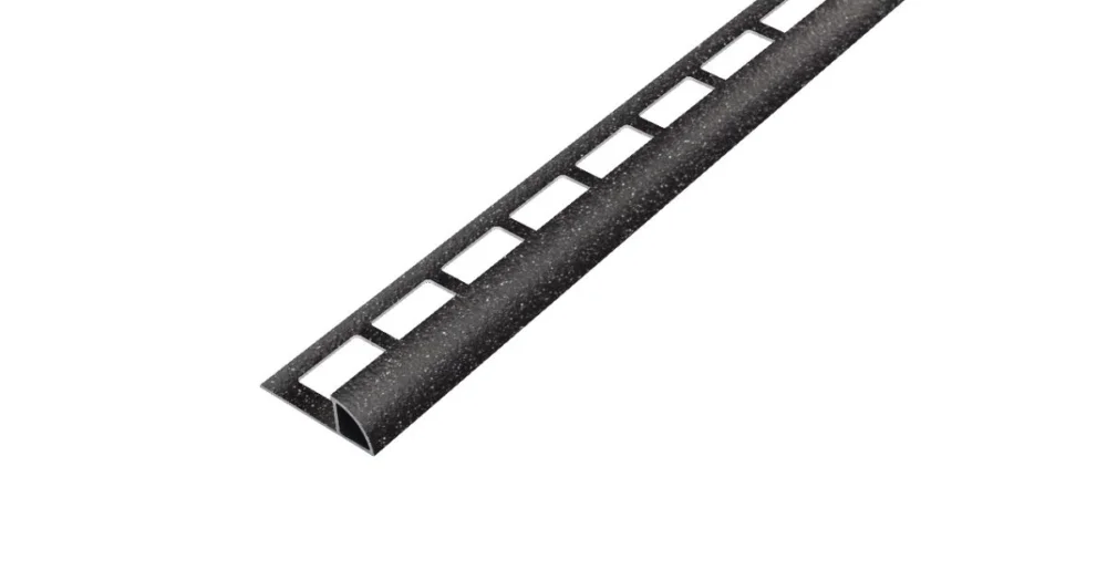 Must-Have SP14/2 ukončovací lišta C, hliník lakovaný Salt´n´pepper černohnědá, 10 mm, 2,5 m