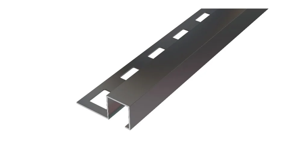 Víkendová Akce SP8/1 ukončovací lišta Q, hliník lakovaný antracit, 11 mm, 2,5 m