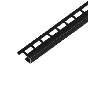 Akční Nabídka EX1/SP7 EXCELLENT ukončovací lišta Q, pravidelná, nerez V2A RAL9005 černá matná, 8 mm, 2,5 m