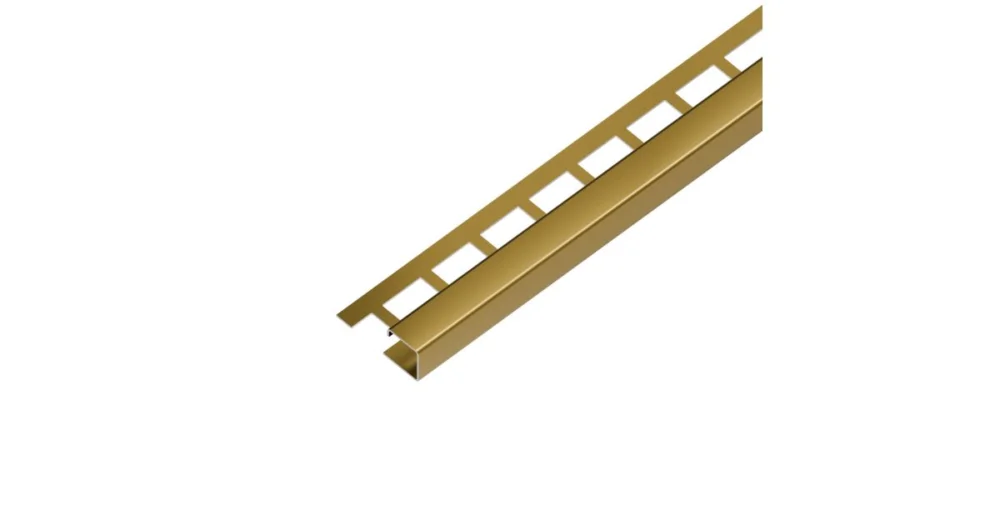 Speciální Cena EX1/SP7 EXCELLENT ukončovací lišta Q, pravidelná, nerez V2A RAL1036 perleťová zlatá lesklá, 12,5 mm, 2,5 m