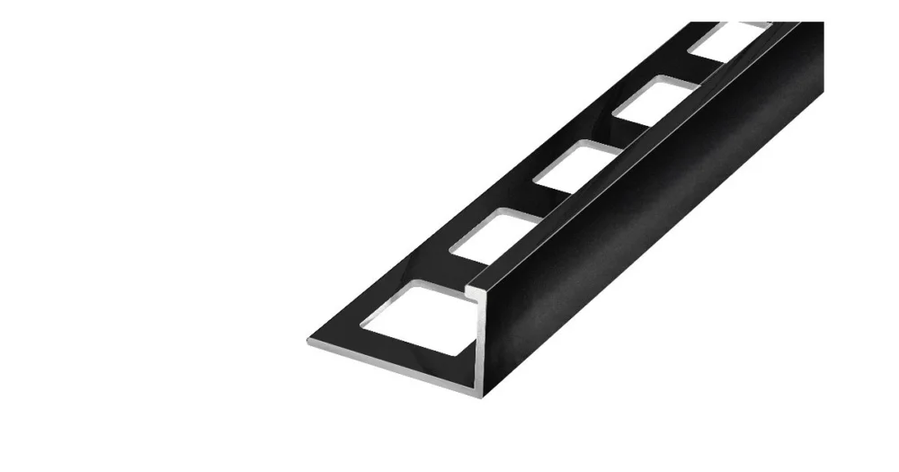 Zlevněný SP3 ukončovací lišta L, PREMIUM, hliník lakovaný černá matná, 8 mm, 3 m