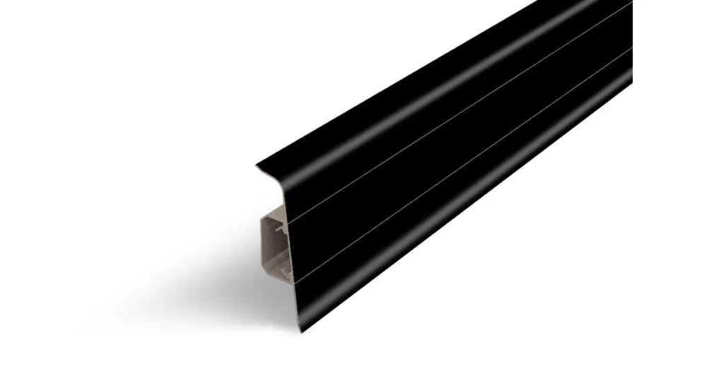 AP28/1 soklová lišta SG75, PVC Černá, 75 mm, 2,2 m Vysoce Kvalitní