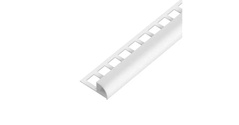 SP15/1 ukončovací lišta C, s vymezovačem, PVC briliant bílá, 8 mm, 2,5 m Doprava Zdarma