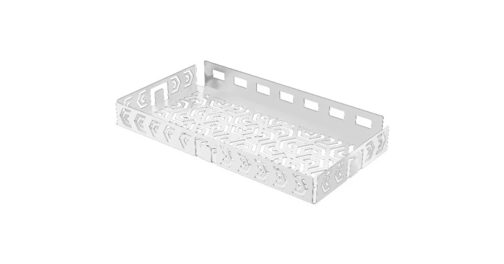 Must-Have KP3/3polička do koupelny DM2, pod obklad, nerez kartáč RAL9003, 250x125 mm