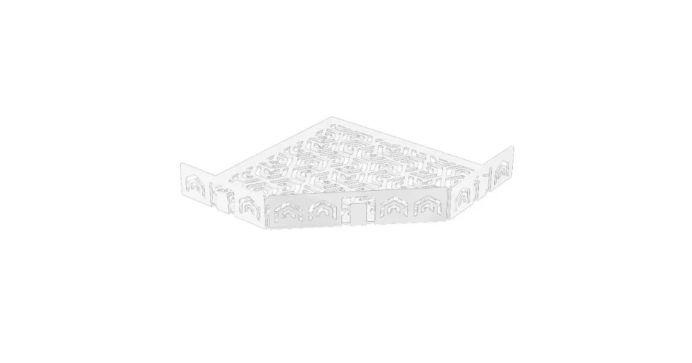 Nejlepší Cena KP3/3polička do koupelny DM1, do spár, nerez kartáč RAL9003, 200x100x145 mm