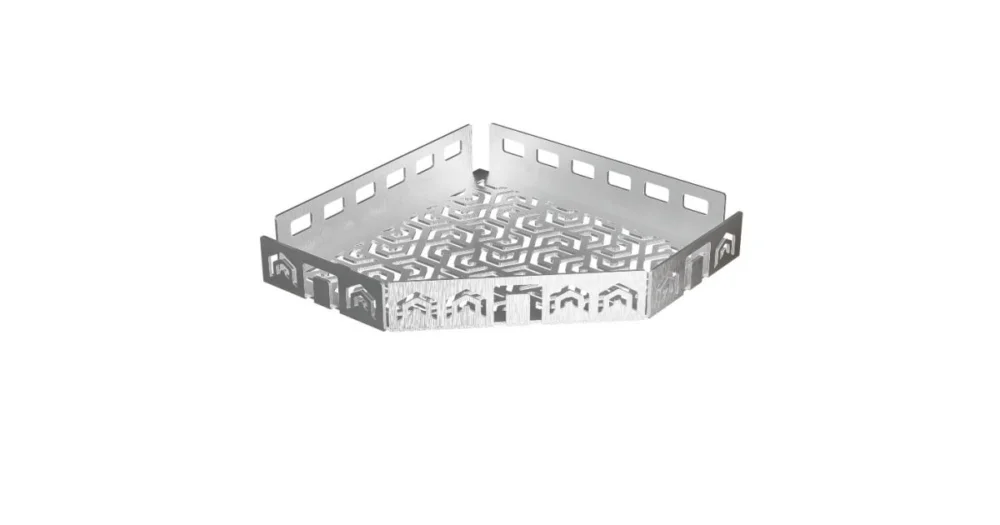 KP3/3polička do koupelny DM1, pod obklad, nerez kartáč, 200x100x145 mm Víkendová Akce