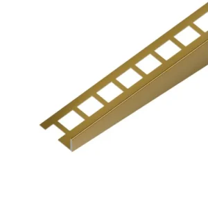 Značkový EX1/KP4 EXCELLENT spádová lišta, orientace levá, nerez RAL1036 perleťová zlatá lesklá, 8 mm, 1 m