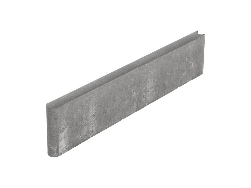 Betonový záhonový obrubník DITON s kulatým zámkem 100 x 5 x 20 cm přírodní 1 ks Jen Po Omezenou Doba