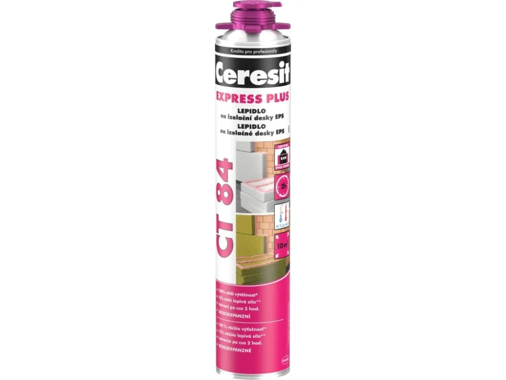 Značkový Ceresit CT 84 Plus lepidlo PU na polystyren 850 ml
