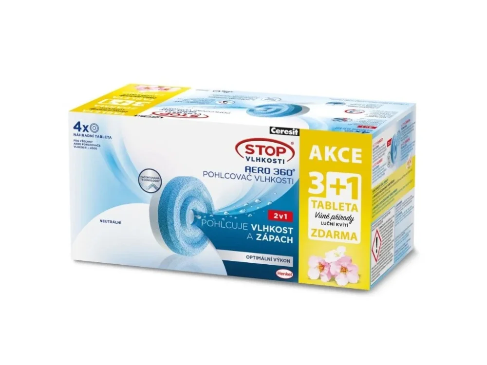 Ceresit STOP VLHKOSTI AERO 360° náhradní tablety 3+1 Luční kvítí Značkový
