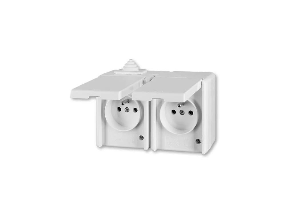 Expresní Doručení Dvojzásuvka PRAKTIK IP44 5518-2029 B - Elfetex