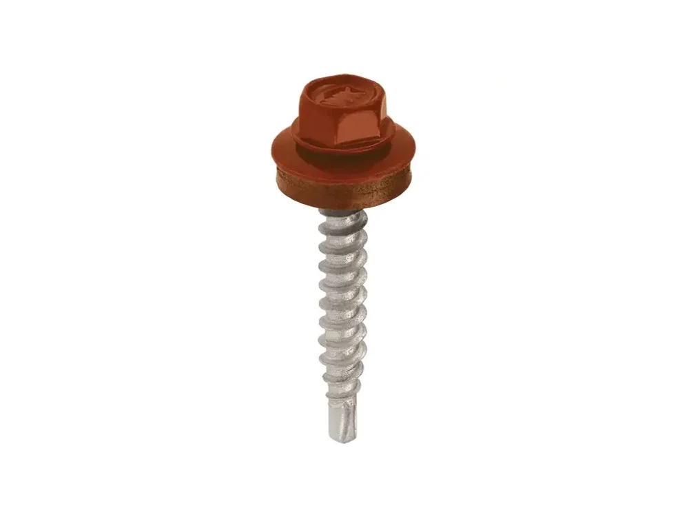 Cenová Bomba Farmářské šrouby FRS pozinkované lakované 4,8 x 35 mm RAL 3009 20 ks