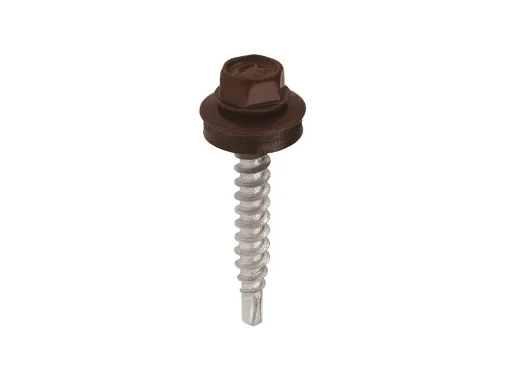 Farmářské šrouby FRS pozinkované lakované 4,8 x 35 mm RAL 8017 20 ks Výprodej